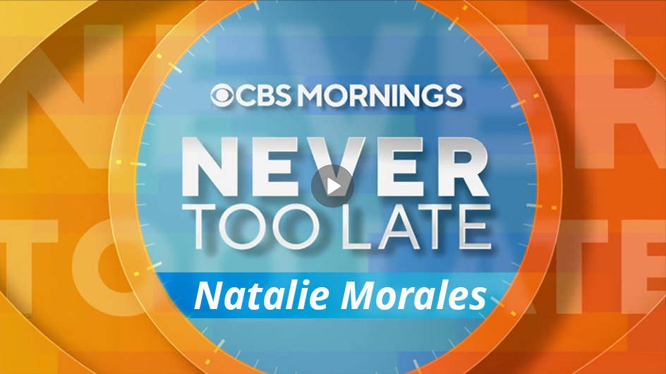 Natalie Morales takes on barrel racing in “Never Too Late” Series on CBS Mornings