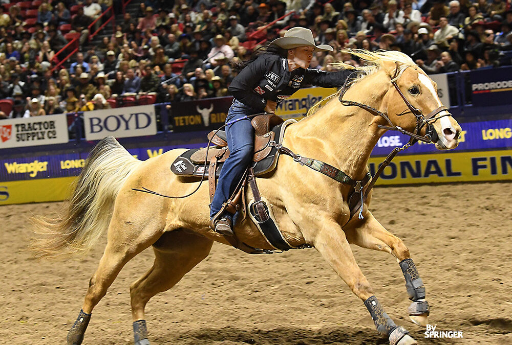 Kinsel and Sister Top the Field on Night 2 of the 2025 Wrangler National Finals Rodeo